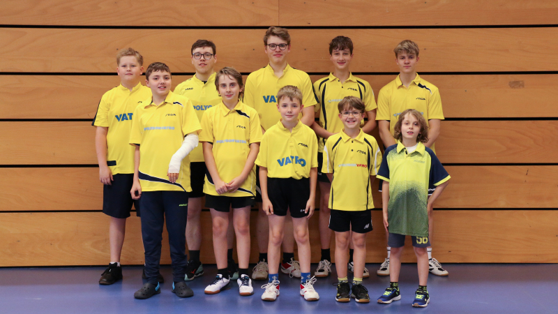 Teile der Trainingsgruppe des TTC Wenden: Der Tischtennisverein sucht neue Mitglieder im Nachwuchsbereich.